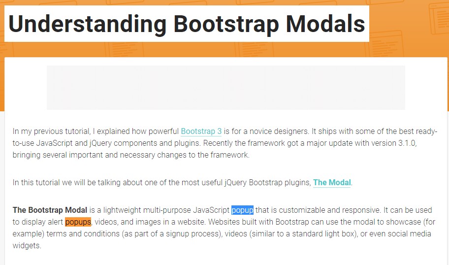  Yet another useful article  concerning Bootstrap Modal Popup